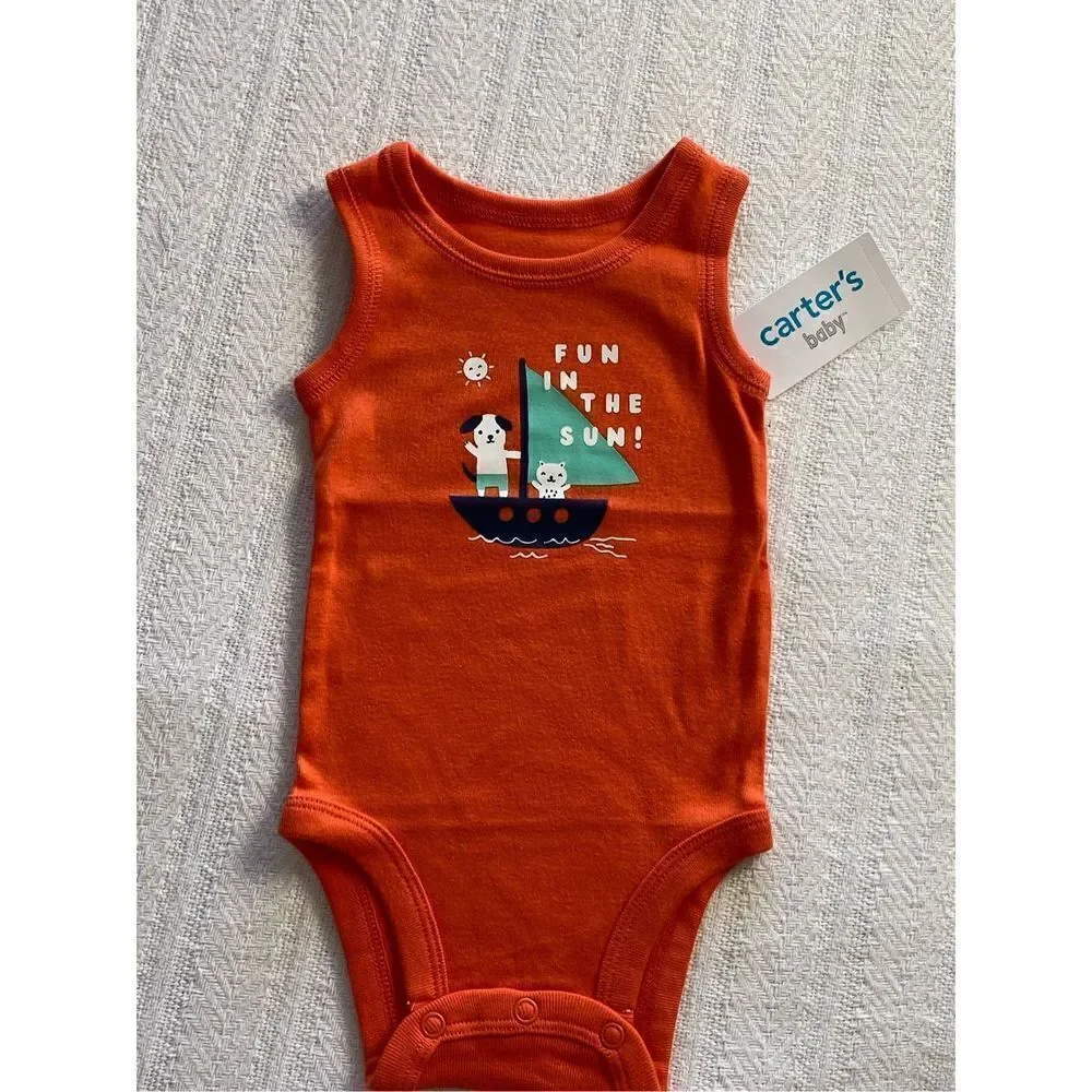 Carter's Baby Boy 3 Month 3-Piece Sailboat Bodysuit & Pants Set